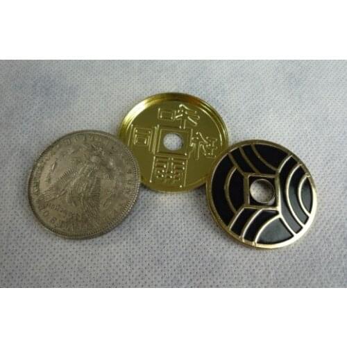 Japan Ancient Coin+Expanded Shell Magic Set Coin Appearing Tricks Professional Close up Magic Magia Toys Classic