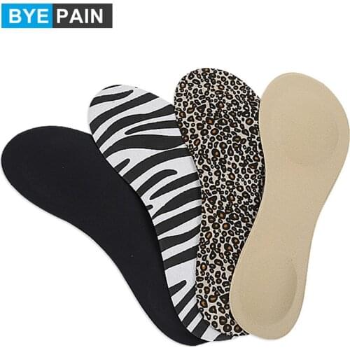 1Pair Sponge Ultra Soft 3/4 Length Shoe Insert High Heel Foot Pain Relief Insoles, Foot Care Massage Velvety Insole for Women
