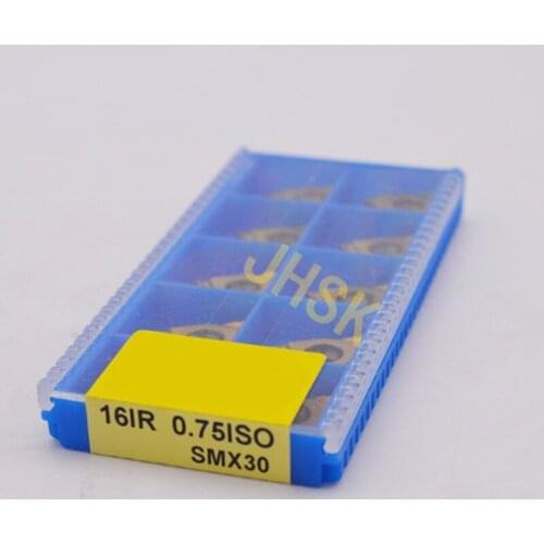 10pcs 16IR 0.75ISO SMX30 Carbide Insert For Threading Turning Tool Boring BAR
