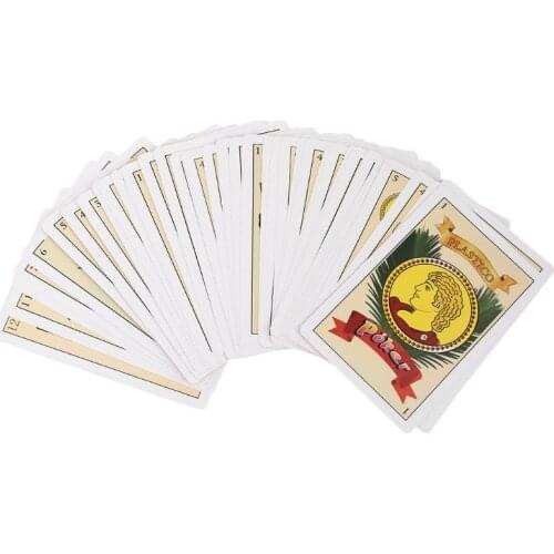 40pcs/set Spanish Playing Cards PVC Plastic Poker Cards Family Party Board Game 77HC