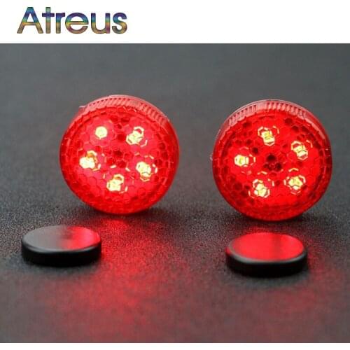 Atreus 2X Car Door Strobe Warning Lights For Renault megane 2 3 clio 4 Hyundai solaris i30 ix35 accent Ssangyong NEW 5 LED lamp