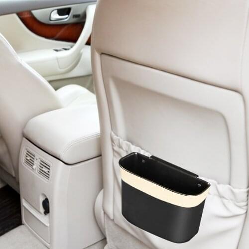 Car trash can Car seat back hanging storage box Hidden storage bag Multi-function storage bucket supplies
