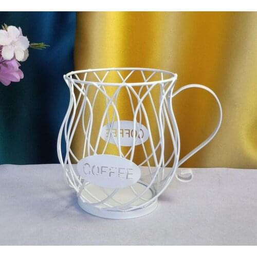 Coffee Pod Holder Sturdy Large Capacity Iron Coffee Pod Holder Capsule Organizer for Home