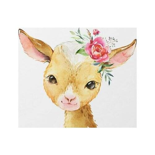 Baby Goat Farm Animal Art print Silk poster Home Wall Decor