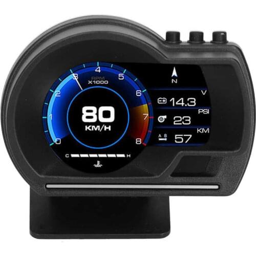 Head Up Display OBD2 GPS Dual System HD Screen Speedometer Tachometer Projector Center Console Mounted