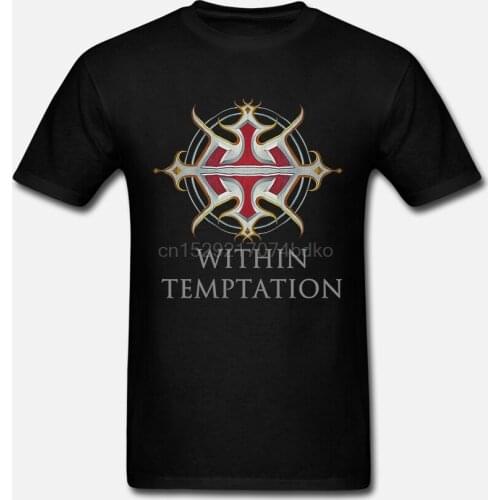 Men T Shirt Fashion Cotton T Shirts New Within Temptation Metal Rock Band Casual Short Sleeve Tops Black Size S 4Xl Women