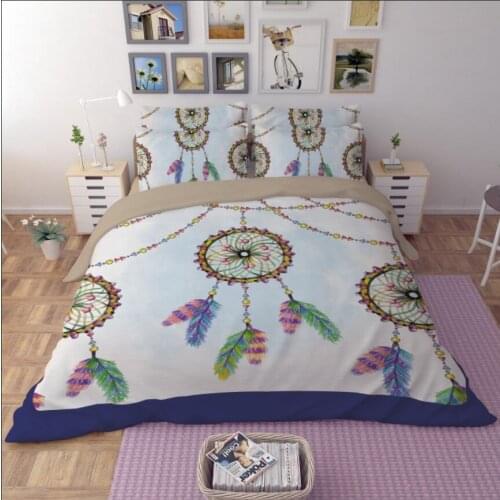 Free shipping twin/single full/double queen size 3/4pcs Indians Dreamcatcher no filling bedding duvet cover set home textile