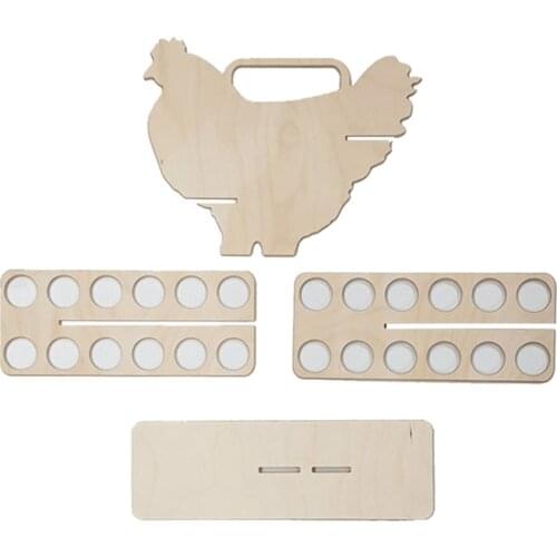 Egg Storage Cartons Wooden Egg Tray Holder Organizer Box Container Egg Portable Kitchen Egg Holder Countertop