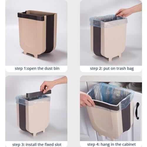 Kitchen Garbage Bin Wall Mounted Trashcan for Bathroom Toilet Waste Storage Bucket Car trash can Kitchen storage bins