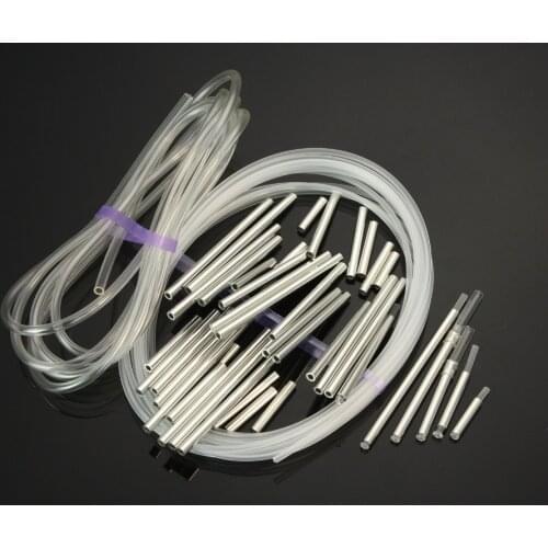 Brass Metal Tubes Fly Tying Materials US Tubes+Liner Tube+Junction Tubeing-60pcs per pack (Silver )