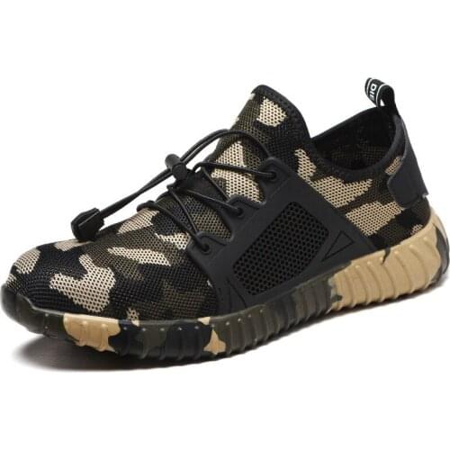 Summer Ultra-light Steel Toe Safety Shoes for Men Safety Boots Men Anti-slip Deodorant Puncture Proof Construction Work Shoes