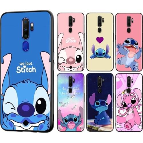Lilo Stitch Disney for OPPO A11 X A9 A94 A93 A72 A73 A53 S A32 A31 A52 A92 A72 A12E A1K A12 A5 AX7 2020 Black Phone Case