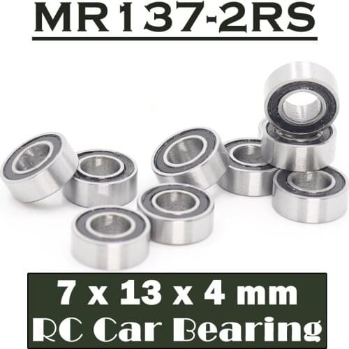 MR137RS Bearing High Quality ( 10 PCS ) 7*13*4 mm Hobby Electric RC Car Truck MR137 RS 2RS Ball Bearings MR137-2RS Black Sealed