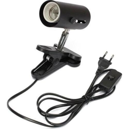 N80B Metal Clip Heating Lamp Holder Fish Tank Switch Pet Reptile Light Stand Clamps