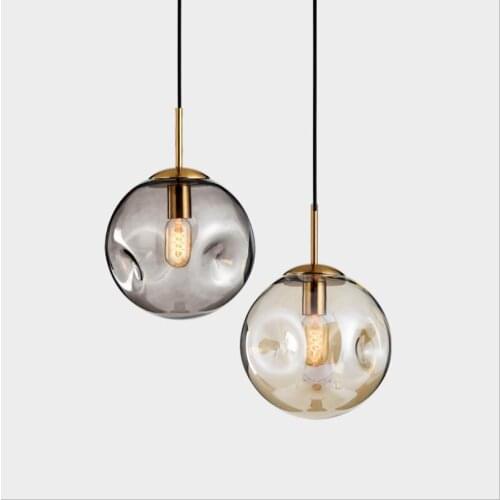 Nordic bar table chandelier simple modern bedroom bedside hanging lamp creative living room lamp glass indoor lamps