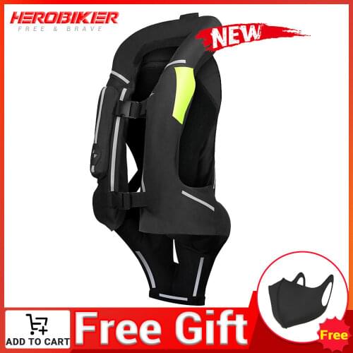 NEW Motorcycle Airbag Vest Men Motorcycle Jacket Reflective Motocross Air Bag Moto Vest Protective Black Fluorescent S-3XL