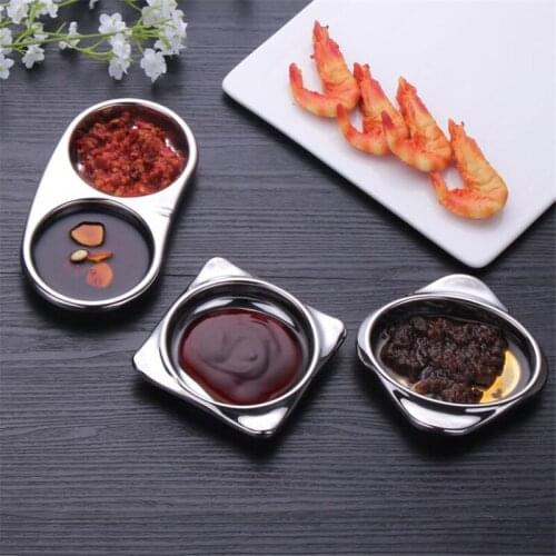 New seasoning stainless steel cutlery accessories small steak sauce dish seasoning dish soy sauce dish side dish mustard plate