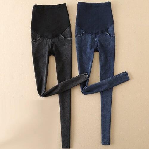 2017 maternity jeans thin black maternity legging autumn long trousers Pants For Pregnant Women Gestante Pantalones Full Length