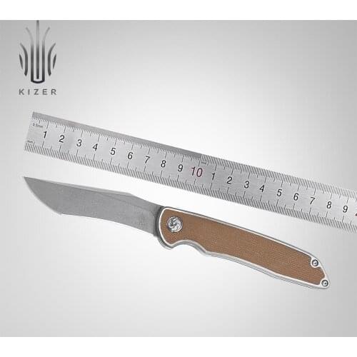 Kizer hunting knife KI4510A4 Matanzas titanium & micarta handle knife with s35vn steel blade useful outdoor hand tools