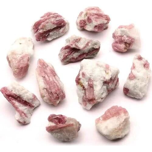 Natural Red tourmaline raw stones quartz minerals crystals healing rough gemstones fish tank home decoration