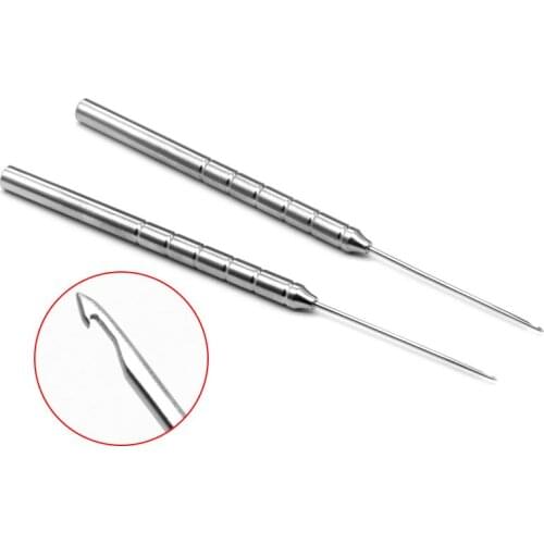 Thread carving take thread hook thread carving error correction needle skin pull hook Question mark crochet thread carving repai