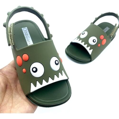 Summer Kids Shoes Girls Jelly Shoes Boys Beach Sandal Baby Princess Children Mini Sandals PVC Non-slip Funny Face Toddler Shoes