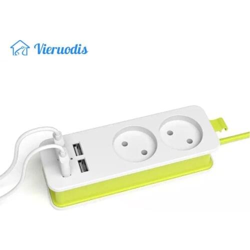 Power Strip 1/2 EU Plug 1200W 250V,1.5m Cable,Wall Multiple Socket Portable 4 USB Port for Mobile Phones for Smartphones Tablets