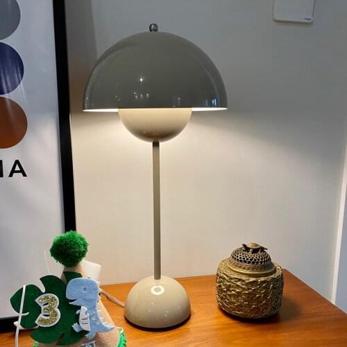 Northern Europe simple study living room bedroom designer creative warm mushroom table lamp