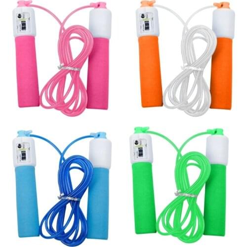 R7RB Primary School Students' Physical Education Class Outdoor Sports Sponge Counting Wire Skipping Rope, 2.8Meters