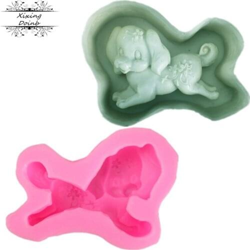 DIY cartoon twelve zodiac dog silicone mold chocolate cake decorating tool clay technology mold cake mold