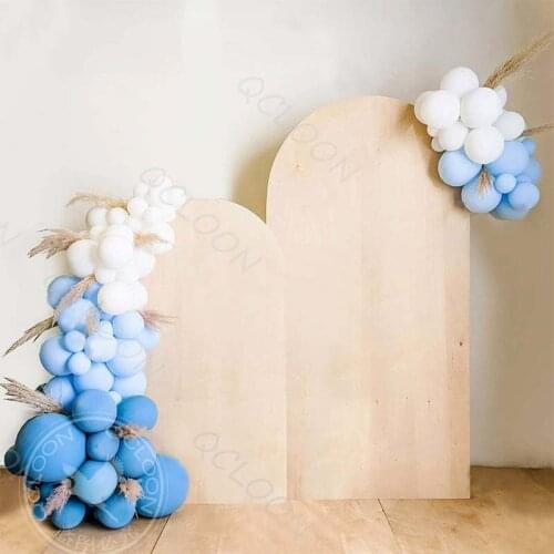 87pcs Baby Shower Decor Doubled Matte Light Blue-Deep Blue Balloon Garland Arch Matte White Wedding Birthday Party Decoration