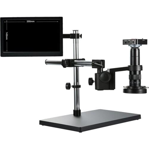 Full HD 38MP 1080P 2K 60FPS Video Microscope Camera 120X 180X 300X HDMI USB Magnifier TF Card Storage Magnifier Welding Repair