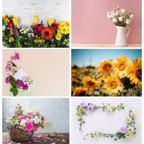 Vinyl Custom Photography Backdrops Props Flower Planks Photo Studio Background 21520 HMF-01