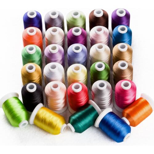 Simthread Polyester Embroidery Machine Spools Thread 30 Brother Colors 1,100 Yards Each
