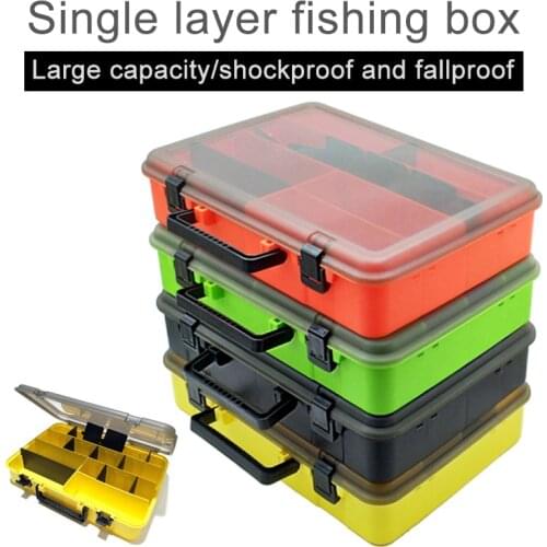 40.5 x 28.5 x 8.5cm Portable Fishing Tackle Boxes Fishing Reel Line Lure Tool Thicken Durable Large Multifunction Storage Box