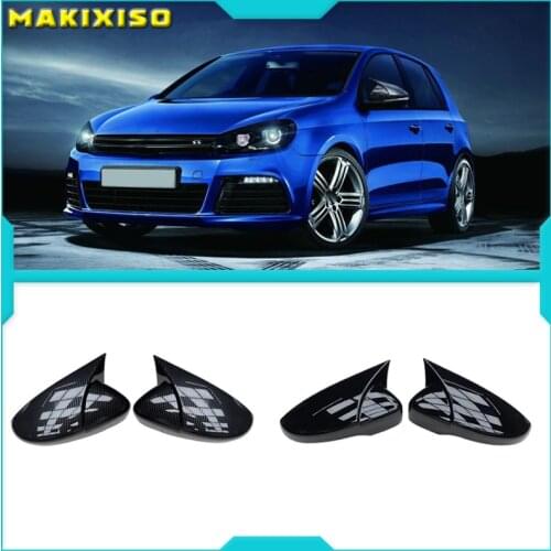 Mirror Cover Bat Mirror Cover For Volkswagen Scirocco Mirror Cover Piano Black 2 pcs Left-Right 2008-2017