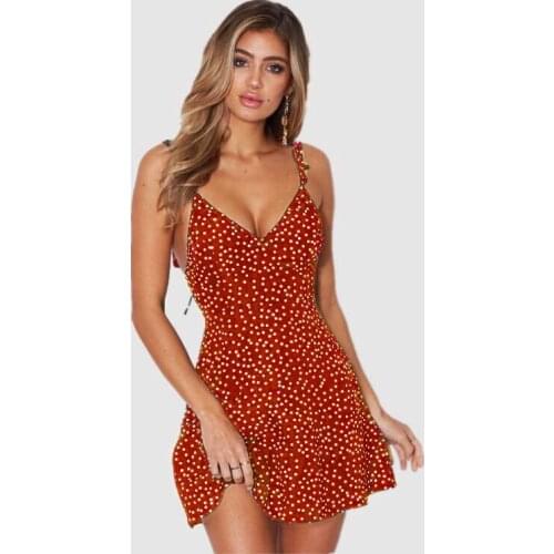 Women Polka Dot Dresses Sexy Mini Dress