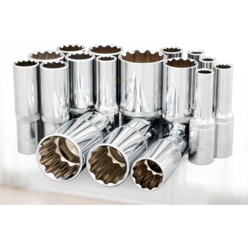 1/2 inch 8-19mm Drive Deep Socket Wrench Long socket twelve point Auto Car repair tool electric Ratchet wrench Head sleeve tools