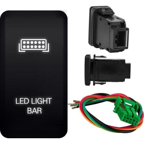 1pcs Auto 12V Push Switch For Toyota LED Light Bar Switch Push Button Tacoma FJ Cruiser 4Runner Highlander