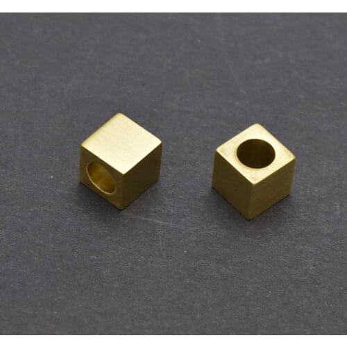 10pcs Custom Logo Square Stainless Steel Beads for Jewelry Making DIY Necklace Charms Metal Beads Pendants for Beads Bracelets