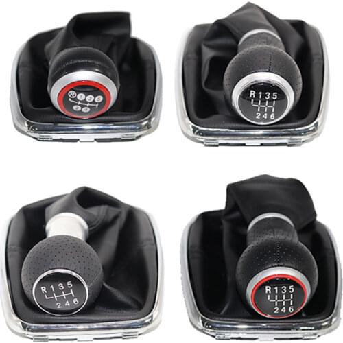 12mm 5 / 6 Speed Car Gear Shift Knob Lever Shifter Gaitor Boot For Volkswagen VW 1999-2004 Golf 4 IV MK4 GTI R32 Bora Jetta MT