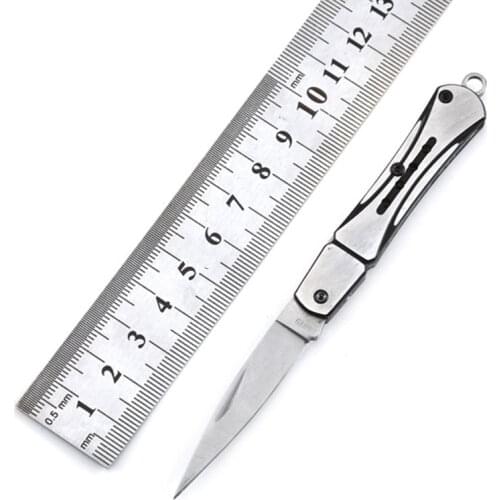 13CM Aluminum Handle Folding Knife Stainless Steel Self-defense Short Knife Portable Knife