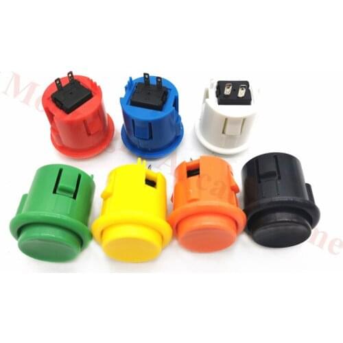20pcs/Lot 33mm Arcade Push Buttons Long type game Buttons For Wooden Arcade Console(Red/Yellow/Orange/Blue/Green/White/Black)