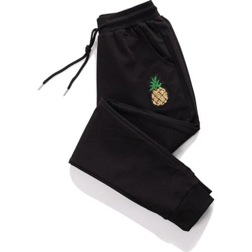 2021 New Harem Pants Sequins Patchwork Black Sweatpants Women Loose High Waist Pockets Sport Trousers Female Mom Plus Size P127