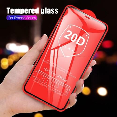20D Full Protective Glass On For iphone 11 2019 Tempered Screen Protector Glass For iphone X XR XS Max 10 11 Pro Max Front Film