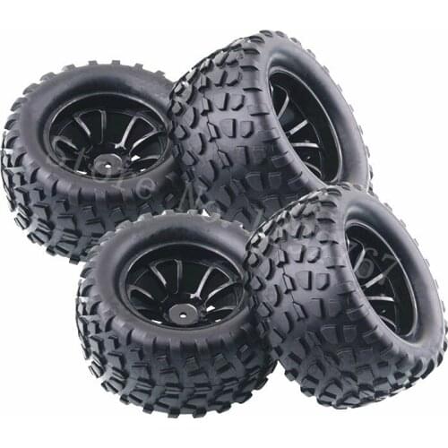 4Piece/Lot RC Rubber Sponge Tires Tyre Rim Wheel For RC 1/10 Scale Models RC Car HSP Off Road Monster Truck 94111 94108 94188