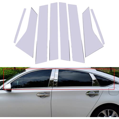 8pcs Chrome Door Window Pillar Post Cover Trim Stainless Steel Fit for Honda Accord 2018 2019 2020