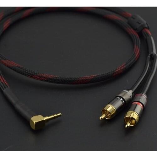 Grade fever Pure copper 3.5mm to RCA male/3.5 to Dual Lotus 1 point 2/one sub two Audio audio signal line