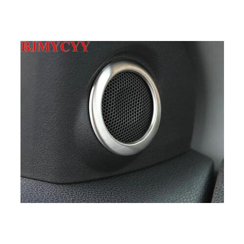 BJMYCYY 2PCS/SET Automobile A trumpet stainless steel decoration ring For Mitsubishi ASX 2013-2017