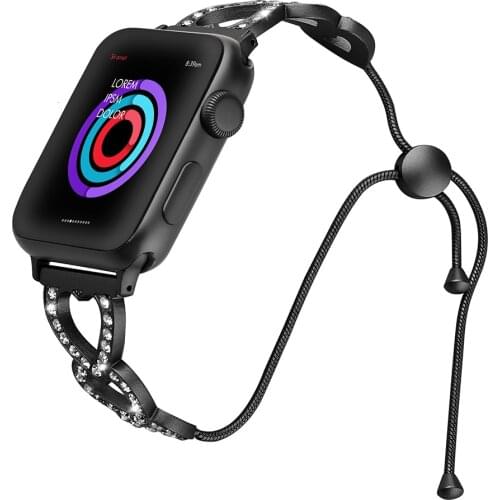 Diamond stainless steel bracelet for apple watch band 44mm 40mm iwatch series 5 4 3 2 Replacement Wristband Belt 38MM 42MM strap